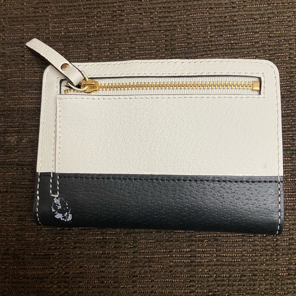 Kate Spade New York Medium Snap Wallet Black/White - Picture 3 of 6